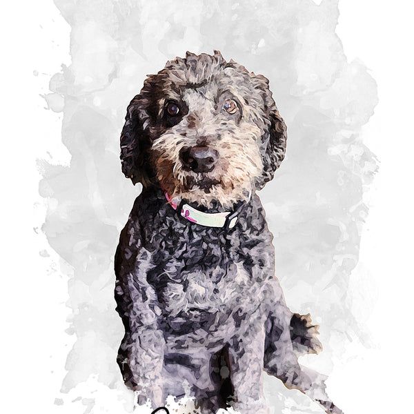 Pet Portrait - Watercolor - Digital Download