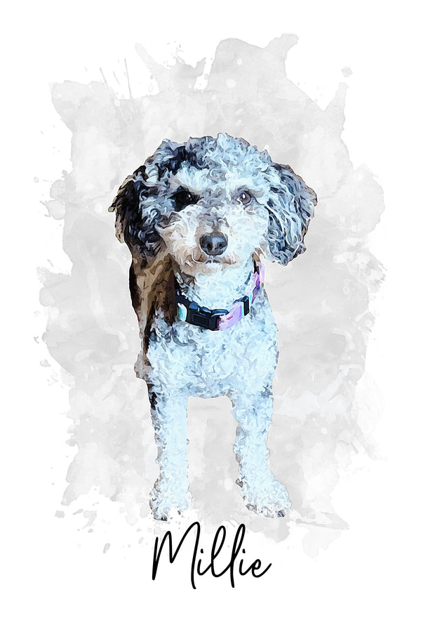 Pet Portrait - Watercolor - Digital Download