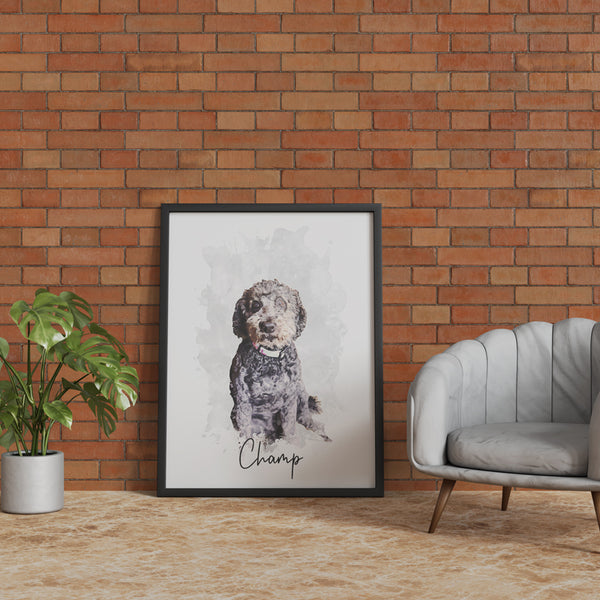 Pet Portrait - Watercolor - Canvas Print