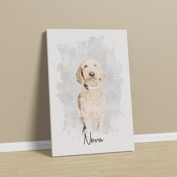 Pet Portrait - Watercolor - Canvas Print