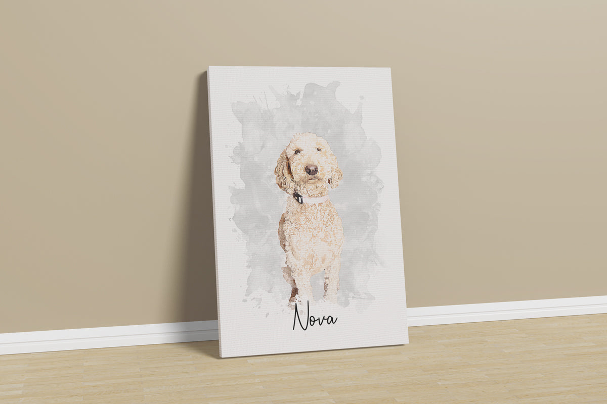 Pet Portrait - Watercolor - Canvas Print